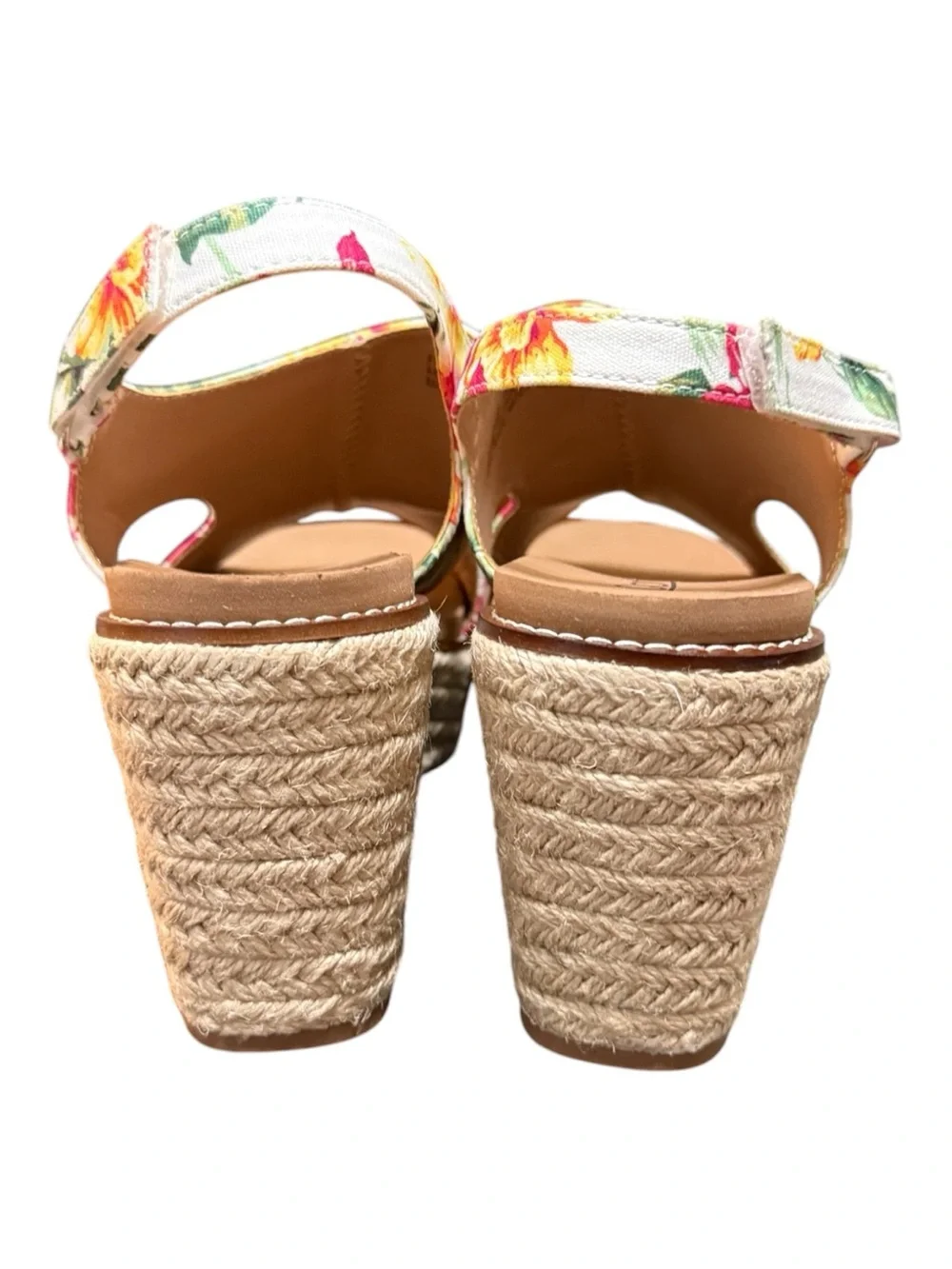 Corkys Freddy White Floral Platform Wedge Sandals Size 10 NIB